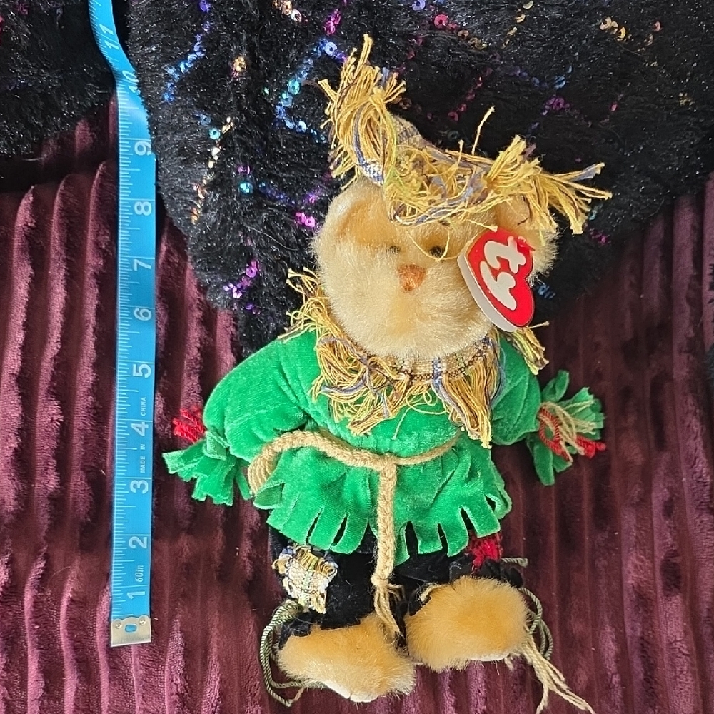 Ty Alfalfa Beanie Baby with Yellow and Green Accents